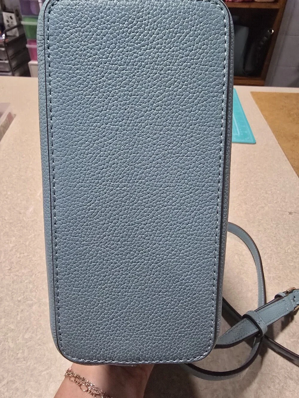 Kate Spade Elsie Light Blue Crossbody Bag with Gold Hardware